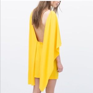 ZARA Yellow Cape Dress
